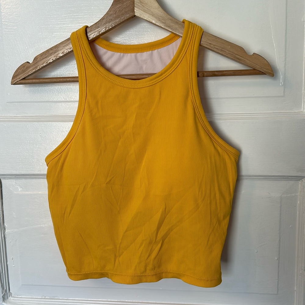 Lined Ribbed Workout Tank